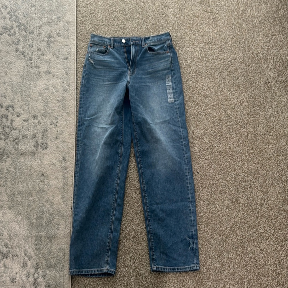 American eagle high rise baggy straight size 27/4